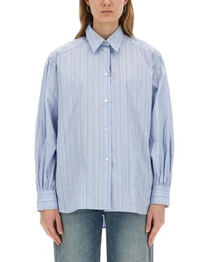Paul Smith Striped Shirt With Sleeves - Blau
