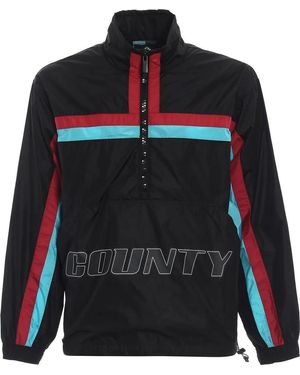 Marcelo Burlon Logo Windbreaker Jacket - Schwarz