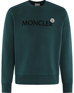 Moncler Flocked And Printed Logo Groen - Grün