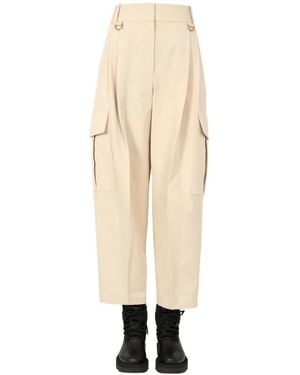 Givenchy High-Waisted Cargo Pants With Flap Pockets - Natur