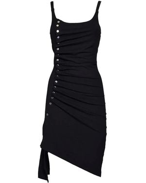 Rabanne Stretch Viscose Slip Dress - Schwarz