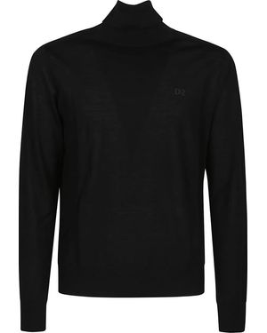 DSquared² Turtle Neck Sweater - Schwarz