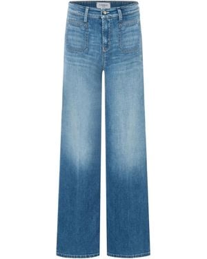 Cambio Wide-Leg Jeans Tess - Blau