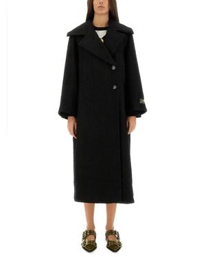 Ganni Boucle Coat - Schwarz