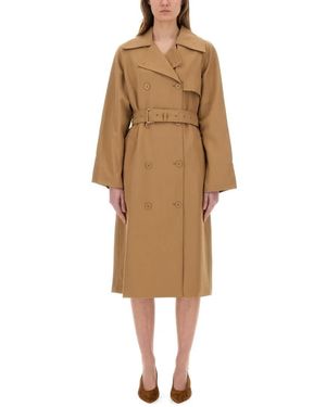 Michael Kors Double-Breasted Trench Coat - Natur