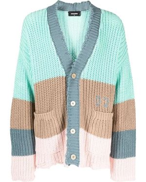 DSquared² D2 Logo Loose Fit Cardigan - Grün