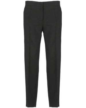 Jil Sander Silk Blend Tailor Trousers - Schwarz