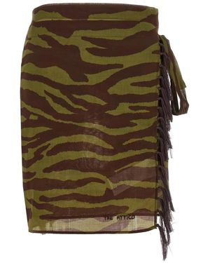 The Attico Zebra Print Sarong - Grün