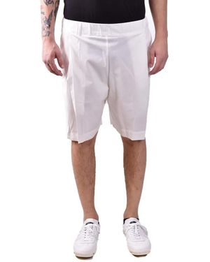 Laneus Off- Cotton Shorts - Weiß