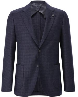 Lardini Sakko Mit Hahnentrittmuster - Blau