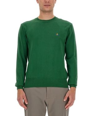 Vivienne Westwood Jersey With Orb Embroidery - Grün