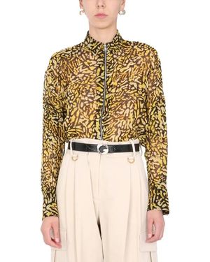 Givenchy Bold And Animal Print Long Shirt - Natur