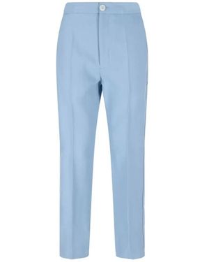 Setchu Light Wool Blend Chino Pants - Blau