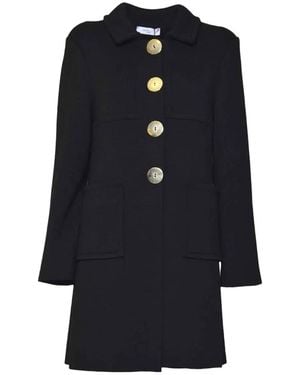Charlott Tailored Coat With Structured Collar And Dist - Blau