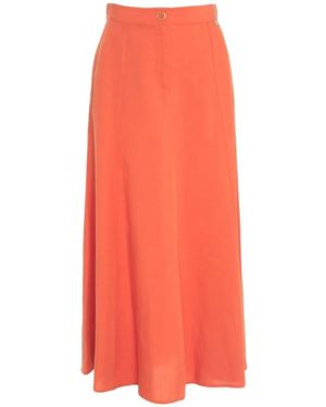 Liu Jo Linen Blend Skirt - Orange