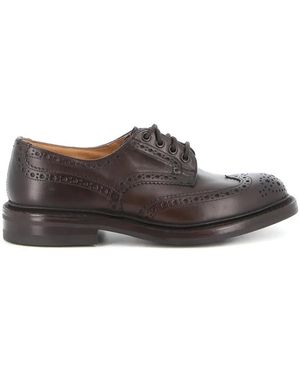 Tricker's Bourton Derby Shoes With Brogue Detailing - Braun