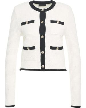 Liu Jo Tweed Jacket With Glitter - Weiß