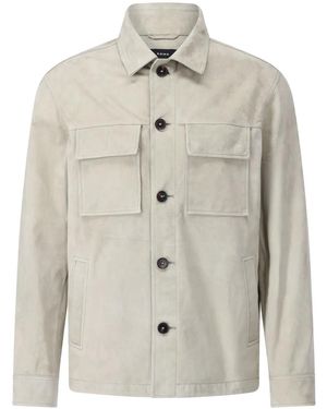 Arma Overshirt Mex Aus Lamm-Velours - Grau