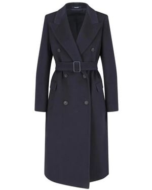 Tagliatore Double-Breasted Cashmere Coat - Blau