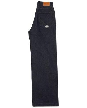 Roy Rogers Flare Fit Denim Jeans With Chic Tassel Detail - Blau