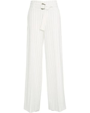 Liu Jo Palazzo Pants With Waist Belt - Weiß