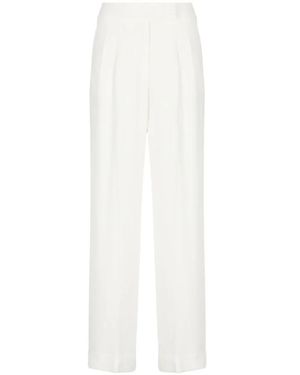 Peserico Viscose Palazzo Trousers - Weiß