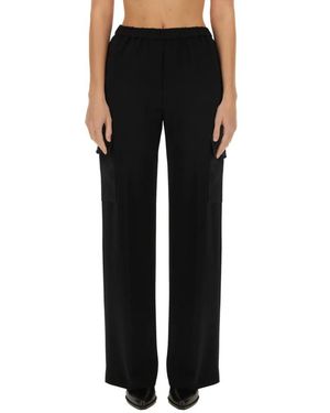 Aspesi Relaxed-Fit High-Waisted Pants With Side Pockets - Schwarz