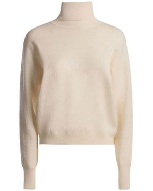 Bally Textured Wool Roll-Neck Jumper - Natur