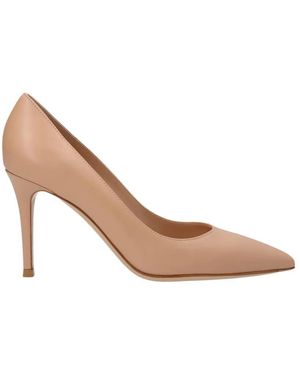 Gianvito Rossi Hoge Hakken - Naturel