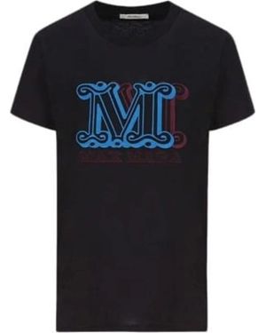 Max Mara T-Shirt Con Monogramma M - Schwarz