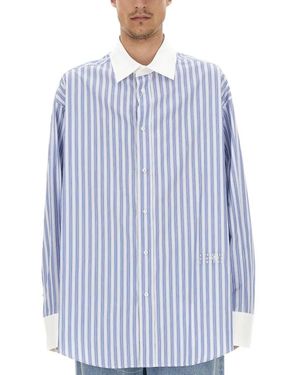 MM6 by Maison Martin Margiela Oversize Fit Shirt - Blau