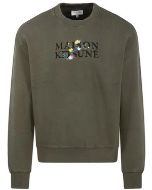 Maison Kitsuné Flowers Comfort Sweatshirt - Grün