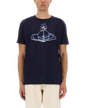 Vivienne Westwood Orb Print T-Shirt - Blau
