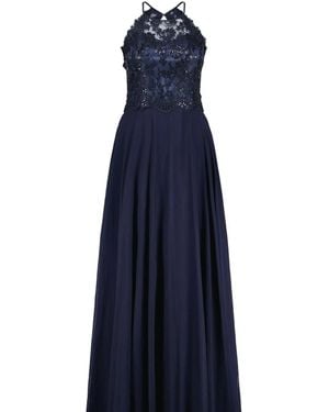 Vera Mont Cocktailkleid Mit Paillettenbesatz - Blau