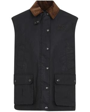 Miu Miu Relaxed-Fit Cotton Jacket With Corduro - Schwarz