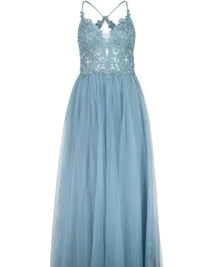 Swing Cocktailkleid Mit Perlenbesatz - Blau