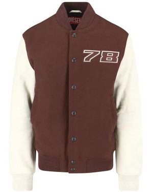 DIESEL Shawl Collar Bomber Jacket – - Braun