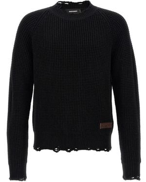 DSquared² Destroyed' Sweater - Schwarz