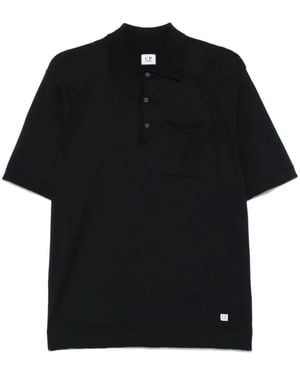 C.P. Company Midnight Cotton Polo Shirt - Schwarz