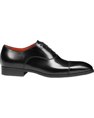 Santoni Oxford Veterschoen Zwart - Schwarz