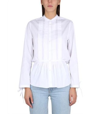 Aspesi Korean Collar Shirt - Weiß