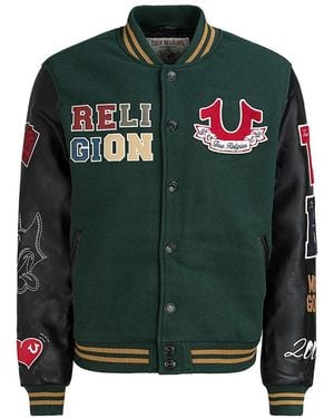 TRUE RELIGION Collgejacke Cat - Grün