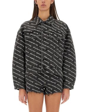 T By Alexander Wang Falling Back Jacket - Schwarz