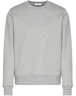 Valentino Cotton Logo Sweatshirt - Grau