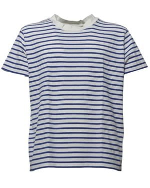 Our Legacy Bliss Cotton T-Shirt With Stripes - Blau