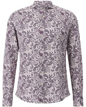 Stenströms Slim-Fit Hemd Mit Paisley-Muster - Lila