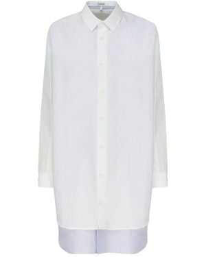 Loewe Double Layer Shirt Dress - Weiß