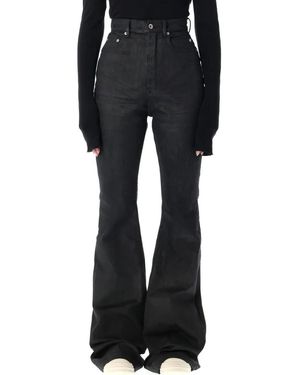 Rick Owens Bolan Bootcut Waxed Jeans - Schwarz