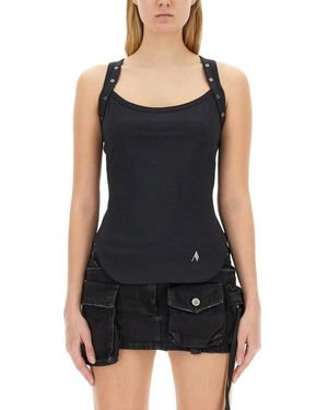 The Attico Tops With Logo - Schwarz
