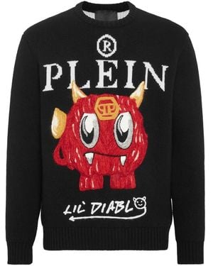 Philipp Plein Rundhalspullover - Schwarz